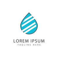 water laten vallen illustratie logo ontwerp vector