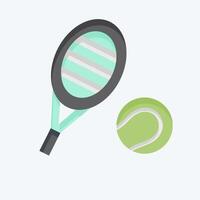 icoon snaar. verwant naar tennis sport- symbool. vlak stijl. gemakkelijk ontwerp illustratie vector