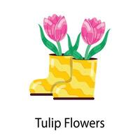 tuin bloemen vlak stickers vector