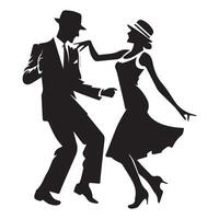 boogie woogie silhouet illustratie vector