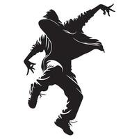 zwart en wit vloeistof danser illustratie vector