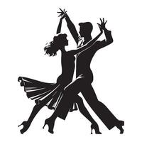 hand- dansen silhouet illustratie vector