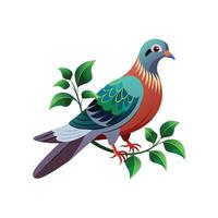 realistisch duivenvogel concept illustratie vector