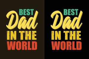 beste vader ter wereld typografie papa t-shirt en merchandise vector