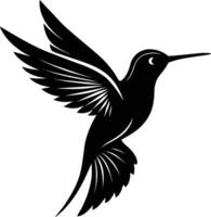 kolibrie silhouet zwart illustratie vector