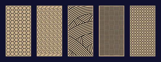 abstract lijn kunst patroon. laser besnoeiing met lijn ontwerp patroon. ontwerp voor hout snijwerk, muur paneel decor, metaal snijden, muur kunst, Hoes achtergrond, behang en spandoek. vector
