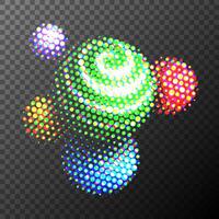 halftone decoratief ballen 3d vector