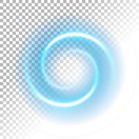 blauw spiraal licht Aan wit patroon vector