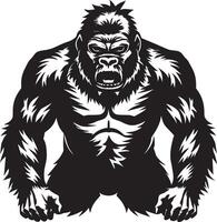 gorilla silhoette . illustratie vector