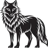 wolf. illustratie geïsoleerd Aan wit achtergrond. vector