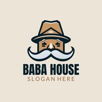 baba huis logo ontwerp vector