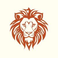 leeuw hoofd. bruin Leo illustratie. leeuwin geïsoleerd Aan wit achtergrond. vector