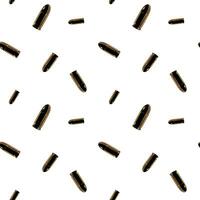 zwart en wit naadloos patroon met kogel munitie. vector