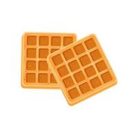 vierkante wafel icoon. vers gebak voor het ontbijt of een snack voor thee en koffie. platte vectorillustratie vector