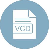 vcd het dossier formaat glyph multi cirkel icoon vector