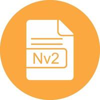 nv2 het dossier formaat glyph multi cirkel icoon vector
