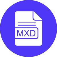 mxd het dossier formaat glyph multi cirkel icoon vector