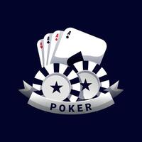 kleurrijk poker logo illustratie sjabloon vector