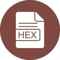 hex het dossier formaat glyph multi cirkel icoon vector