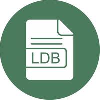 ldb het dossier formaat glyph multi cirkel icoon vector