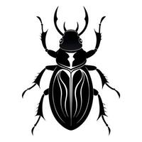 kever insect zwart kleur silhouet vector