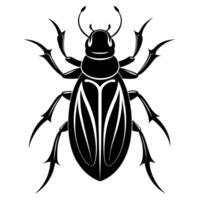 kever insect zwart kleur silhouet vector