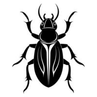 kever insect zwart kleur silhouet vector