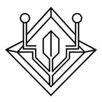 wetenschap en technologie logo illustratie vector