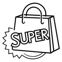 boodschappen doen logo illustratie, nieuw en modern boodschappen doen logo vector