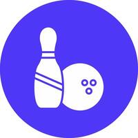 bowling glyph multi cirkel icoon vector