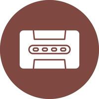 cassette glyph multi cirkel icoon vector