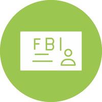 fbi glyph multi cirkel icoon vector