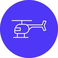 helikopter lijn multi cirkel icoon vector