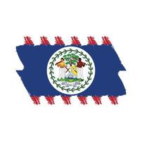 Belize vlag vector met aquarel penseelstijl