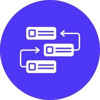 achterstand glyph multi cirkel icoon vector