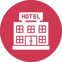 hotel glyph multi cirkel icoon vector