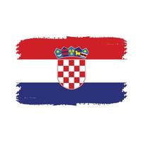Kroatië vlag vector met aquarel penseelstijl