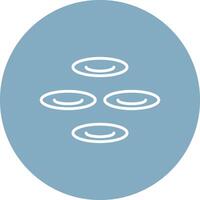 cel lijn multi cirkel icoon vector