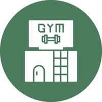 Sportschool glyph multi cirkel icoon vector