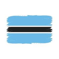 Botswana vlag vector met aquarel penseelstijl