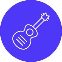 gitaar lijn multi cirkel icoon vector