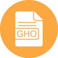 gho het dossier formaat glyph multi cirkel icoon vector