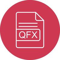 qfx het dossier formaat lijn multi cirkel icoon vector