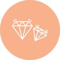 diamant lijn multi cirkel icoon vector