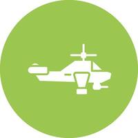 helikopter glyph multi cirkel icoon vector