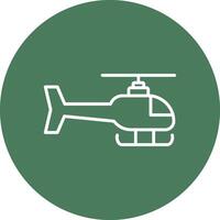 helikopter lijn multi cirkel icoon vector