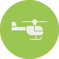 helikopter glyph multi cirkel icoon vector