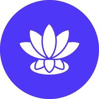 lotus glyph multi cirkel icoon vector