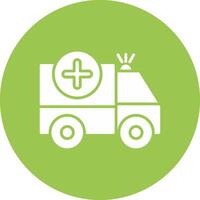 ambulance glyph multi cirkel icoon vector