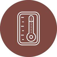 thermometer lijn multi cirkel icoon vector